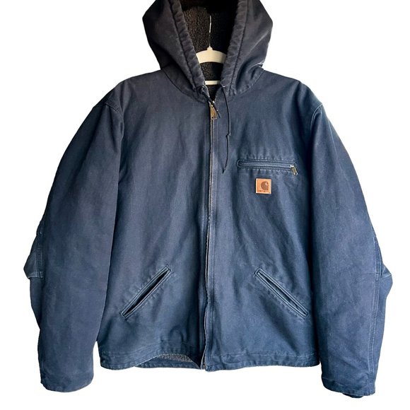 Carhartt Other - CARHARTT J141 Sherpa-Lined Sandstone Sierra Jacket in Black Men's Size Large